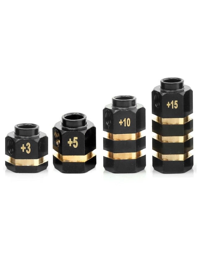 RCJUMPANT 4PCS 12mm Wheel Hubs Hex Pins Adapter-Heavy Duty Brass (8/10/15/20mm) for TRAXXAS TRX4 TRX6 1/10 RC Crawler Car Upgrade Parts (20mm(Extended 15mm)) - Image 4